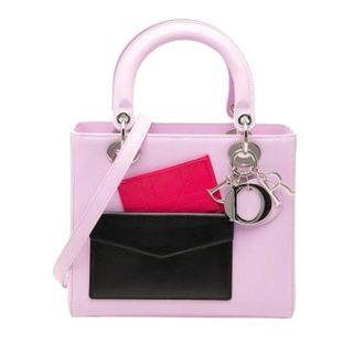 Dior Pre-owned Lady Dior Handtas - Dames - Pre-owned - Roze - Maat: ONE Size Leer