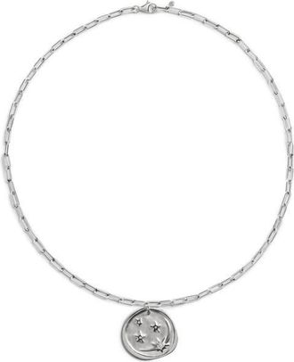 Monica Vinader Talisman Recycled Sterling Silver & Diamond Pendant Necklace at Nordstrom