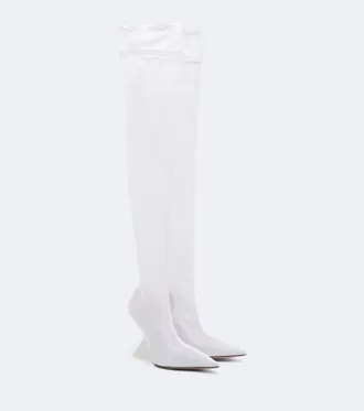 The Attico Cheope mesh over-the-knee boots