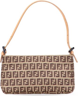 Fendi Pochette in tela con motivo Zucchino 2000-2010 - Marrone