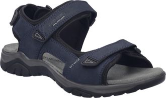 Josef Seibel Trekkingsandale JOSEF SEIBEL Arlo 02, Herren, Gr. 40, blau (indigo), Leder, Basic, Schuhe Trekkingsandale, Klettsandale, Komfortschuh mit gepolstertem