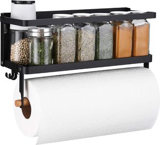 OEM Estante Magn&eacute;tico Para Especias De Cocina Con Soporte Para Toallas De Papel, Estante Magn&eacute;tico Para Cocina, Estante Magn&eacute;tico Para Especias Con Soport