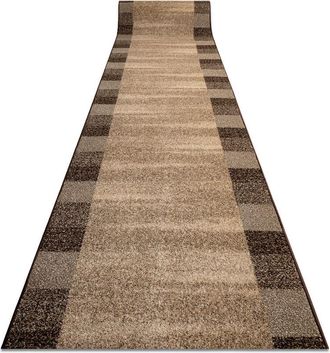 RugsX Alfombra De Pasillo Karmel Etna Marco, Arena - Tuerca 120cm Beige 120x350 Cm