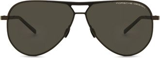 Porsche Design P8942 Polarized D Mens Sunglasses Brown Size 63