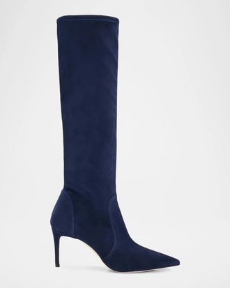 Stuart Weitzman 75mm Stuart Power Suede Knee-High Boots
