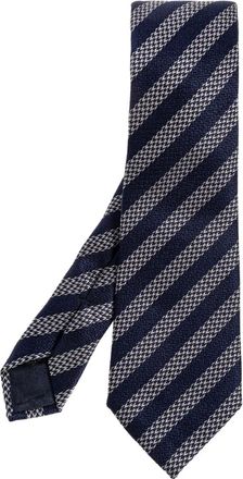 Giorgio Armani Cravatta a righe in seta - Blu
