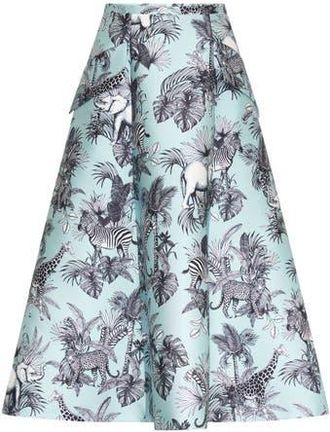 Maison Common Printed Micado Skirt in Mint at Nordstrom, Size 38