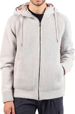 Herno Mens Gray Wool Bomber Clothing