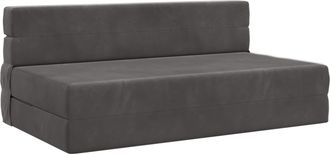vidaXL Sof&aacute; Cama Plegable Gris Oscuro 152 X 86,5 X 60 Cm Tela Vidaxl