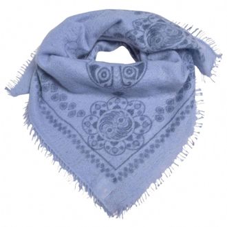 Cute Stuff Womens Cashmere Square Bandana In Arctic Blue