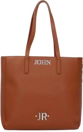 John Richmond Tassen, Dames, Bruin, ONE Size, Leer, Sauron Schoudertas