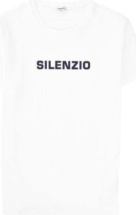 Aspesi Silenzio Ronde Hals T-Shirt - Heren - T-shirts - Wit - S - Katoen - Tops