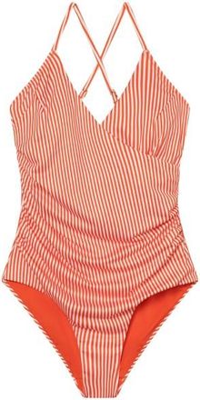 Dedicated Wrap Swimsuit Klinte Badeanzug f&uuml;r Damen | rosa/rot