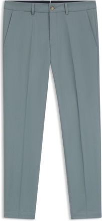 BOSS Slim-fit trousers in cotton, silk and stretch
