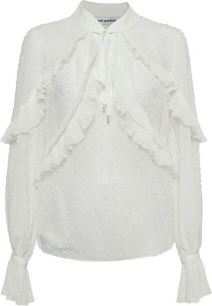 Self Portrait Blusa con ruches - Bianco