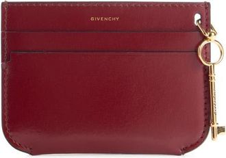 Givenchy Lucky Charms Leather Card Holder in Aubergine at Nordstrom