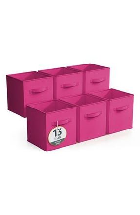 Sorbus 6-Pack Large Collapsible Storage Bins in Pink at Nordstrom Rack