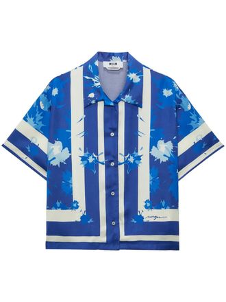 Msgm printed shirt - Blue