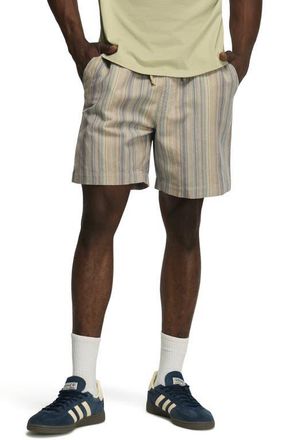 Lucky Brand Linen Blend Shorts in Blue Multi at Nordstrom, Size Xx-Large