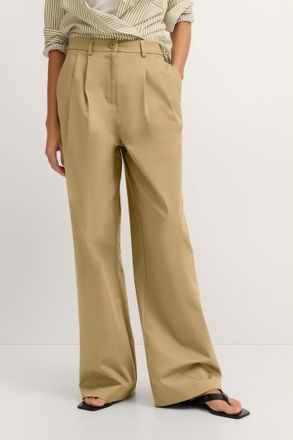 Bugatti Chinohose BUGATTI Gerader Beinverlauf, Damen, Gr. 36, Normalgr&ouml;ssen, 130, moos, 55% Baumwolle, 42% Polyester, 3% Elasthan, unifarben, gerade, Hosen Ch