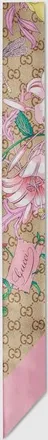 Gucci Printed Silk Ribbon, Pink