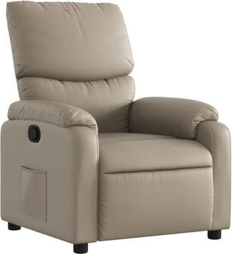 vidaXL Vidaxl - Sillón reclinable de cuero sintético color capuchino
