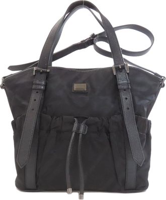 Burberry Black Nylon Tote Bag (Pre-Owned)