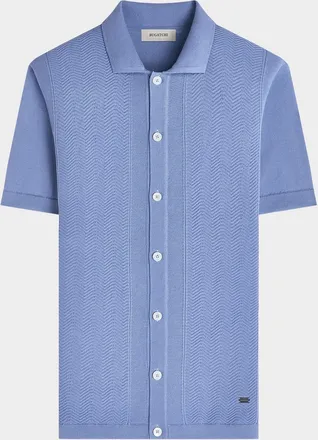 Bugatchi Men & apos;s Chevron Short-Sleeve Polo Sweater