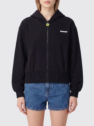 Barrow Cotton Zip-Up Hoodie with Contrast Logo