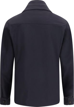 Moorer Mens Volmer Jacket Dark Blu Polyamide; Polyurethane