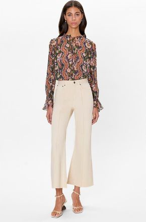 Rebecca Taylor Remi Stretch Kick Flare in Ecru at Nordstrom, Size 12