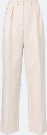 Magda Butrym Pleated silk and wool wide-leg pants