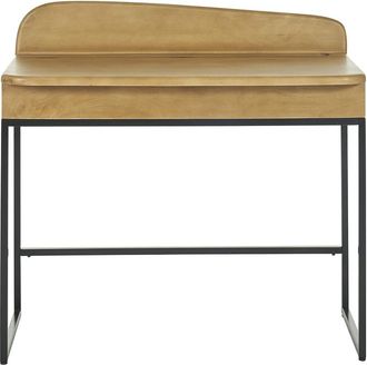 Miliboo Miliboo - Escritorio De Madera Maciza De Mango Con Almacenaje 100 Cm Shiva