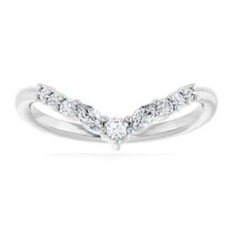 Pompeii3 1/4Ct Marquise Cut Wedding Ring Anniversary Band 14k Gold Lab Grown