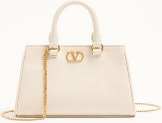 Valentino Garavani VLogo Signature Mini Bag in Grainy Calfskin Wo