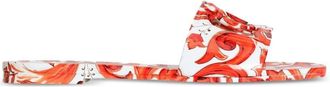 Dolce & Gabbana Maiolica platte sandalen met print