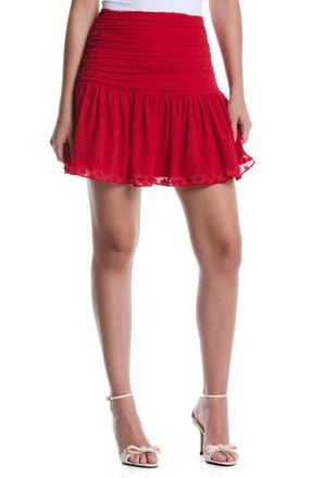Shelli Segal Ruffle Miniskirt in Salsa at Nordstrom Rack, Size 12