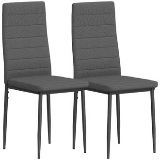HOMCOM Sillas de comedor 41x50x97 cm gris
