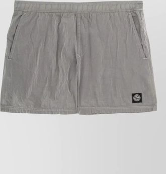 Stone Island logo-patch swim shorts