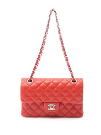Chanel 2020 Medium Classic Caviar Double Flap shoulder bag - women - Calf Leather/Bovine Leather (top grain) - One Size - Red