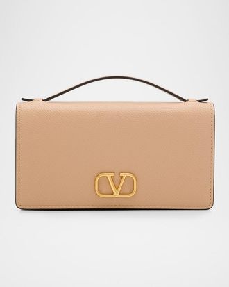 Valentino Garavani VLOGO Calfskin Leather Wallet on Chain