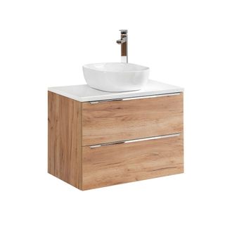 Petits Meubles Mueble lavabo estratificado marr&oacute;n
