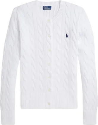 Polo Ralph Lauren Cable-Knit Cotton Cardigan With Logo