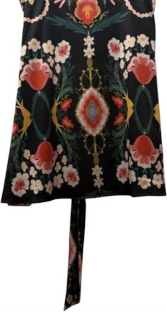 Hutch Sleeveless Tie-Front Blouse In Black Mirror Floral