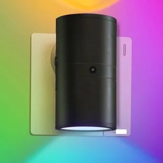 OEM 1 Unidad, 16 Colores, Luz Nocturna Led Con Enchufe, Luz Nocturna Rgb Que Cambia De Color Con Sensor De Luz, 0-100lm, Pasillo, Dormitorio, Negro