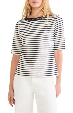 Nic+Zoe Embroidered Knit Top in Indigo Multi at Nordstrom, Size Xx-Large