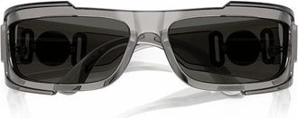 Versace Rectangle Full Rim Sunglasses - Gray