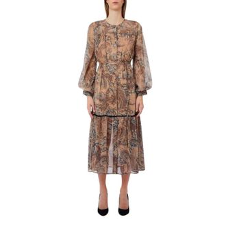 Liu Jo Wf6151 T788A-L9303 Jurk - Dames - Jurken - Bruin - Maat: S Poliester