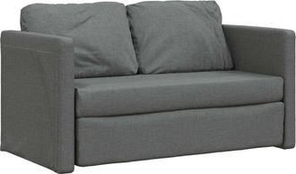vidaXL Folding Sofa Bed Dark Grey 112 x 60 x 55 cm Fabric vidaXL
