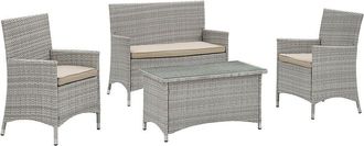 ModWay Discontinued Modway Bridge 4Pc Outdoor Patio Wicker Rattan Patio Conversation Set
